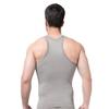 Bakerdani Mens Summer Seamless I-Shaped Quick Dry Slimming Vest Grey view 3
