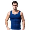 Bakerdani Mens Seamless Abdomen Skinny Slimming Vest Dark Blue view 1