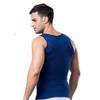 Bakerdani Mens Seamless Abdomen Skinny Slimming Vest Dark Blue view 3