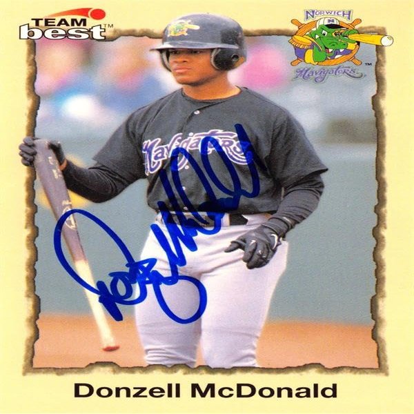 Sports Memorabilia Autograph Warehouse 343866 Donzell McDonald Autographed Baseball Card - New York Yankees, FT 1998 Team Best No. 76 Rookie