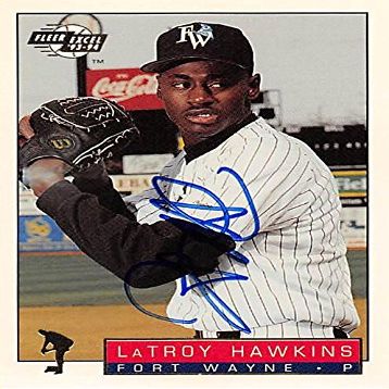 Sports Memorabilia Autograph Warehouse 344146 LaTroy Hawkins Autographed Baseball Card - Minnesota Twins, FT 1994 Fleer Excel No. 95