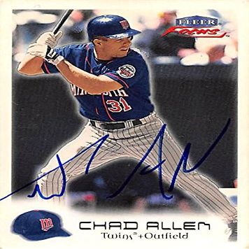 Sports Memorabilia Autograph Warehouse 344164 Chad Allen Autographed Baseball Card - Minnesota Twins, FT 2000 Fleer Focus No. 101