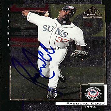 Sports Memorabilia Autograph Warehouse 343816 Pasqual Coco Autographed Baseball Card - Toronto Blue Jays, FT 1999 Upper Deck Top Prospects No. 26