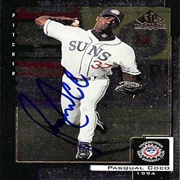Sports Memorabilia Autograph Warehouse 343816 Pasqual Coco Autographed Baseball Card - Toronto Blue Jays, FT 1999 Upper Deck Top Prospects No. 26