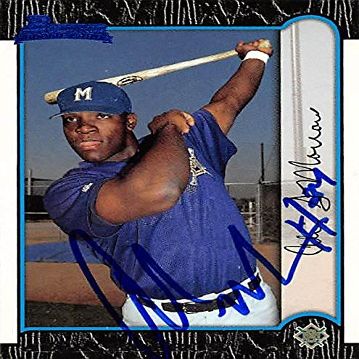 Autograph Warehouse 344074 Alvin Morrow Autographed Baseball Card - Milwaukee Brewers44; FT 1999 Bowman Rookie No. 328