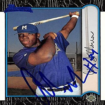 Autograph Warehouse 344074 Alvin Morrow Autographed Baseball Card - Milwaukee Brewers44; FT 1999 Bowman Rookie No. 328