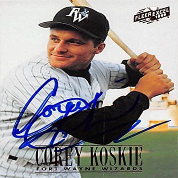 Sports Memorabilia Autograph Warehouse 344133 Corey Koskie Autographed Baseball Card - Minnesota Twins, FT 1996 Fleer Excel No. 78