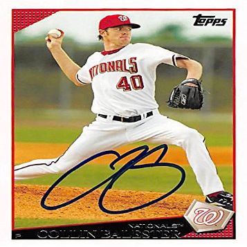 Sports Memorabilia Autograph Warehouse 344038 Collin Balester Autographed Baseball Card - Washington Nationals, FT 2009 Topps No. 192