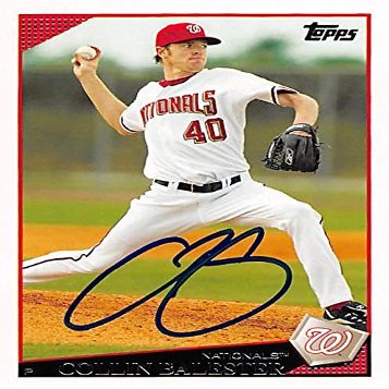 Sports Memorabilia Autograph Warehouse 344038 Collin Balester Autographed Baseball Card - Washington Nationals, FT 2009 Topps No. 192