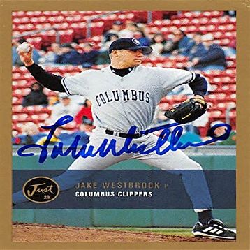 Sports Memorabilia Autograph Warehouse 343869 Jake Westbrook Autographed Baseball Card - New York Yankees, FT 2000 Just Minors Gold No. 296 Rookie