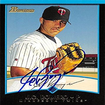 Sports Memorabilia Autograph Warehouse 344137 J.C. Romero Autographed Baseball Card - Minnesota Twins, FT 2001 Bowman No. 422