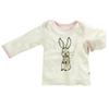 Babysoy Baby Girl Jane Goodall Long Sleeve Animal Print Tee (6-12 Months, Rabbit) view 1