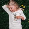 Babysoy Baby Girl Jane Goodall Long Sleeve Animal Print Tee (6-12 Months, Rabbit) view 4