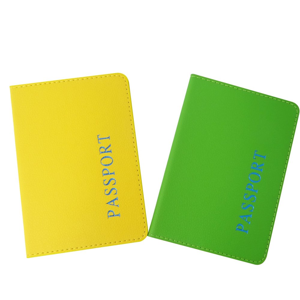 Honbay 2PCS Artificial Leather Passport Holder Cover Passport Case for Men and Women
