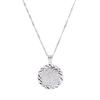 24K Gold Platinum New Islamic Allah Pendant Charms Necklace Religious Muslim Jewelry (Silver Plated Round Style) view 1