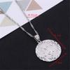 24K Gold Platinum New Islamic Allah Pendant Charms Necklace Religious Muslim Jewelry (Silver Plated Round Style) view 2