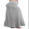 Urban CoCo Women's Stylish Spandex Comfy Fold-Over Flare Long Maxi Skirt (M, Light Gray) view 2