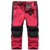 Jessie Kidden Kids Boys Girls Youth Waterproof Windproof Hiking Ski Snow Pants Elastic Waist Warm Insulated Fleece Lined Winter Pants #16010-Red,14-16Years view 1