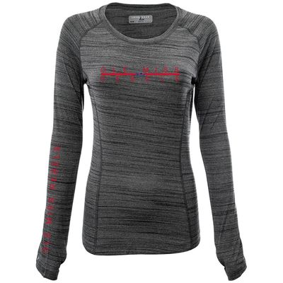 Levelwear LEY9R Adult Women Paris Divided Long Sleeve Active Tee, Heather Grey, Small