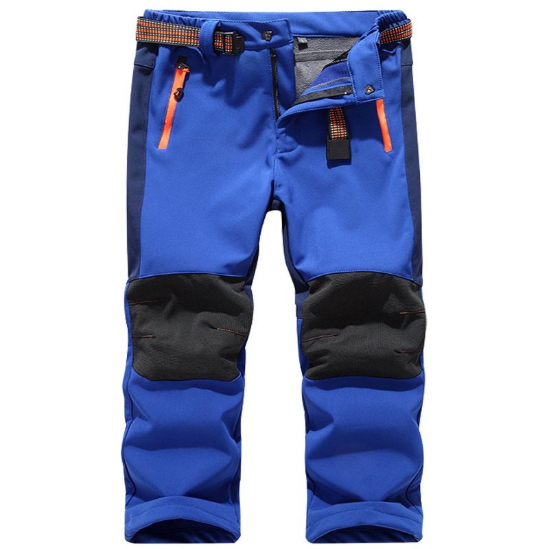 Jessie Kidden Kids Boys Girls Youth Waterproof Windproof Hiking Ski Snow Pants Elastic Waist Warm Insulated Fleece Lined Winter Pants #16010-Dark blue, 6-7Years
