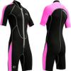 Cressi Lido 2 mm Lady Short Sleeves Short Wetsuits, Black/Pink, 2XL view 1