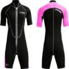 Cressi Lido 2 mm Lady Short Sleeves Short Wetsuits, Black/Pink, 2XL view 2