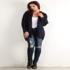 BodiLove Women's Chunky Cable Knit Open Front Oversize Sweater Cardigan Rust S/M(L7514(7014)) view 4