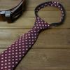 Spring Notion Boys' Pre-tied Woven Zipper Tie Medium Burgundy Diamonds view 2