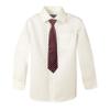 Spring Notion Boys' Pre-tied Woven Zipper Tie Medium Burgundy Diamonds view 3