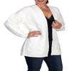 BodiLove Women's Chunky Cable Knit Open Front Oversize Sweater Cardigan Ivory L/XL(L7514(7014)) view 3