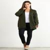 BodiLove Women's Chunky Cable Knit Open Front Oversize Sweater Cardigan Ivory L/XL(L7514(7014)) view 4