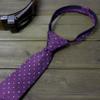 Spring Notion Boys' Pre-tied Woven Zipper Tie Small Purple Dotted view 2