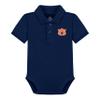 Creative Knitwear College Baby Polo Bodysuit Solid - Auburn Tigers Logo, Navy, for Boys & Girls, 0-3 Months view 1