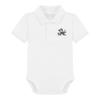 Creative Knitwear College Baby Polo Bodysuit Solid - Notre Dame Fighting Irish Logo, White, for Boys & Girls, 3-6 Months view 1