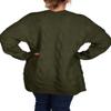 BodiLove Women's Chunky Cable Knit Open Front Oversize Sweater Cardigan Hunter Green L/XL(L7514(7014)) view 2