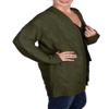 BodiLove Women's Chunky Cable Knit Open Front Oversize Sweater Cardigan Hunter Green L/XL(L7514(7014)) view 3