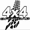 4X4 OFF ROAD MUD TIRES decal sticker for car SUV truck pickup 32" x 22" (Red) view 1