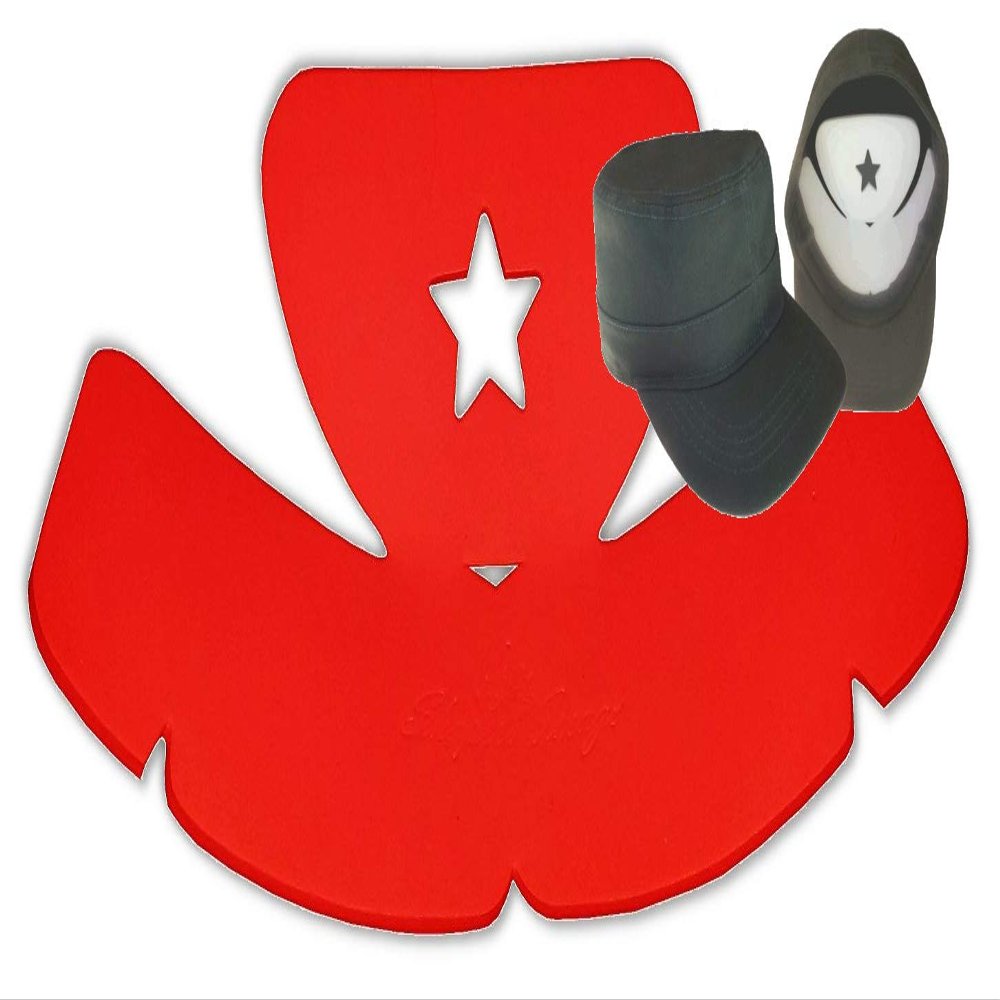 2Pk. Military Hat Crown Half Shaper Army Cadet Cap Shaper Insert (Red)