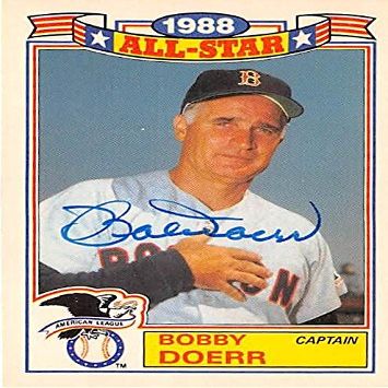 Sports Memorabilia Autograph Warehouse 344464 Bobby Doerr Autographed Baseball Card - Boston Red Sox 1989 Topps No. 11 1988 All Star Game