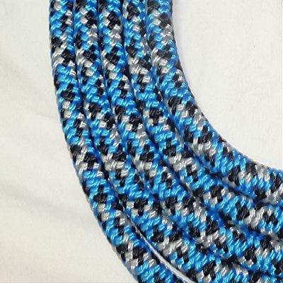 Big Sky Tack and Snacks Horse Rope Loop or Roping Reins 9 Feet with Water LoopsBlack Blue Gray