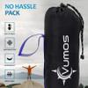 Vumos Sleeping Bag Liner and Camping Sheet - Silk Like Material for Travel - Has Full Length Zipper - Blue view 4