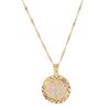 24K Gold Platinum New Islamic Allah Pendant Charms Necklace Religious Muslim Jewelry (Round Two Tone) view 1