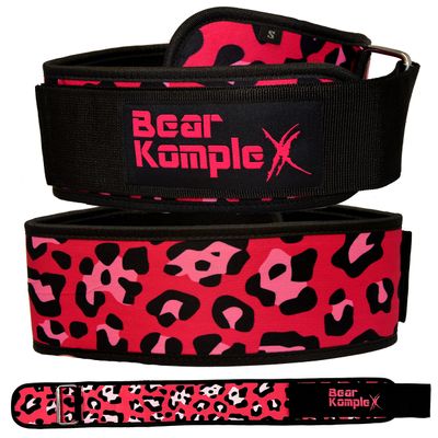 Bear KompleX 4" Straight Weighlifting Belt for Powerlifting, Squats, Weight Training and More. Low Profile with Super Firm Back for Comfort