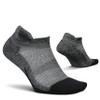 Feetures Elite Light Cushion No Show Tab Athletic Ankle Socks - Sport Sock with Targeted Compression - Grey, S (1 Pair) view 1