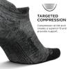 Feetures Elite Light Cushion No Show Tab Athletic Ankle Socks - Sport Sock with Targeted Compression - Grey, S (1 Pair) view 2