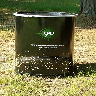 One and Done PRO Game Feeder - Built to Last - Loads 122lbs or 250 lbs (55 Gallon Bear Proof Classic Game Feeder) No Assemble Required