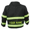 Fully Involved Stitching Firefighter Personalized Black Baby Jacket (3 Months) view 3