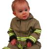 Fully Involved Stitching Firefighter Personalized Black Baby Jacket (3 Months) view 4
