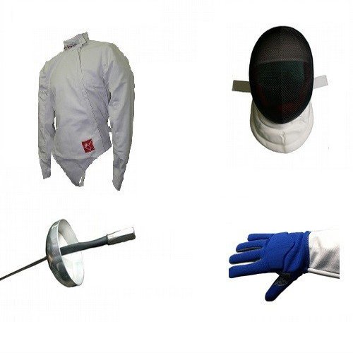 Blade Deluxe 4 Piece Epee Fencing Starter Set (Medium, Right)