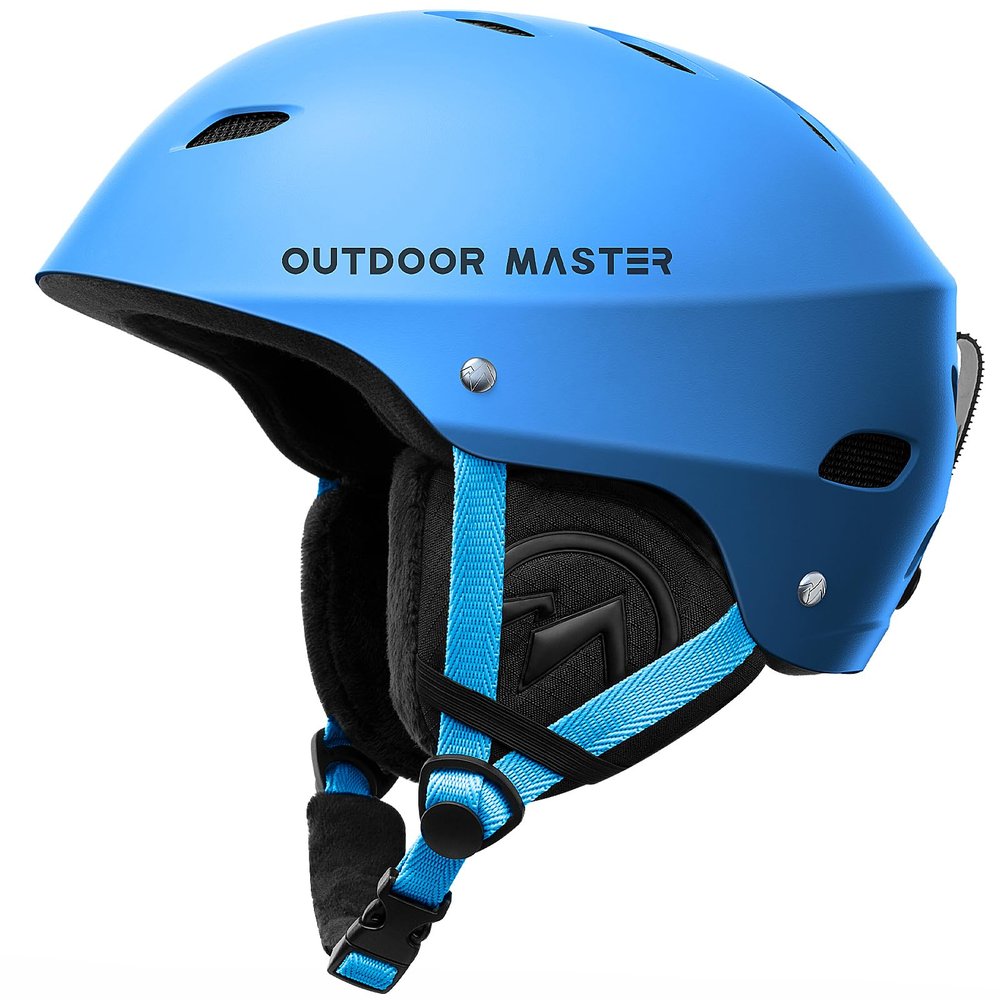 OutdoorMaster Kelvin Ski Helmet - Snowboard Helmet for Men, Women & Youth (Blue,S)